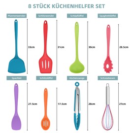 HaWare 8-Piece Kitchen Utensil Set (8, Colourful)