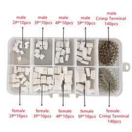 360Pcs JST ZH 1.5mm Connector Kit Compatible 1.5mm Pitch Male Female Housing Connectors Aerial Docking 2/3/4/5Pin Plug with Crimp Terminal