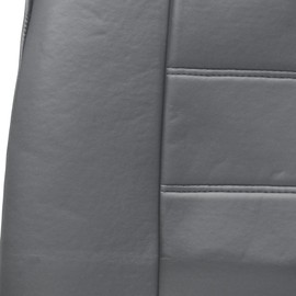 BDK carXS Gray Leather Car Seat Covers Front Seats Only, 4-Piece Faux Leather Seat Covers for Cars, Includes Front Seat Covers, Automotive Seat Covers for Trucks SUV