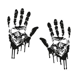 Finest Folia 2 Bloody Hands Car Stickers, 22 cm, Bloodstain Stickers, Car Stickers, Windscreen Stickers