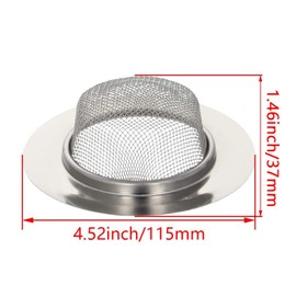 MroMax 6PCS Sink Mesh Filter 4.53" x 2.87" (Outer Diameter x Inner Diameter) Mesh Metal Sink Filter Stainless Steel Sewage Basket Filter Trap Bathroom Sink Drain Filter Silver