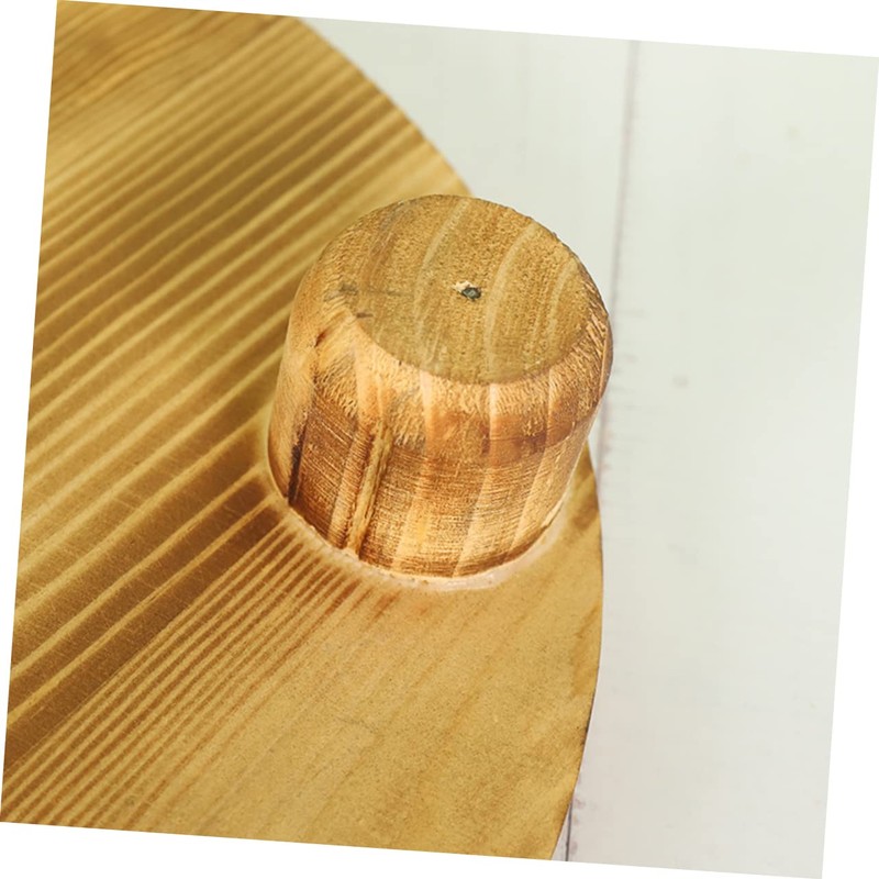 WOONEKY Desktop Storage Base Flowerpot Holders Wood Pedestal Flower Pot