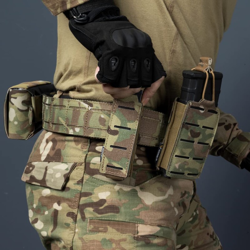 IDOGEAR Single Pistol Mag Pouch Elastic Molle Top Open Pouch