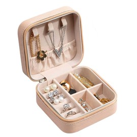 SHENGRUI Travel Jewellery Box, Mini Portable Jewellery Box Organiser,Small Travel Jewellery Storage Case Birthday Gift for Loved Ones,Women,Mothers,Valentines Day Gift Ideal