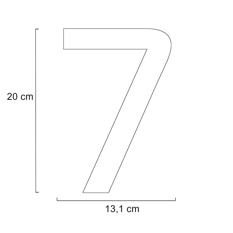 Metzler House Number in Anthracite RAL 7016, Fine Structure Powder-Coated