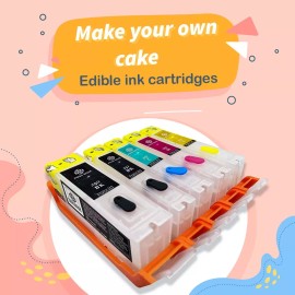Sublime Industries EDIBLE ink Cartridge PGI-250 CLI-251 Canon MX922 MG5520 MG5522 MG5620 iX8620 - Complete Set - CMYK