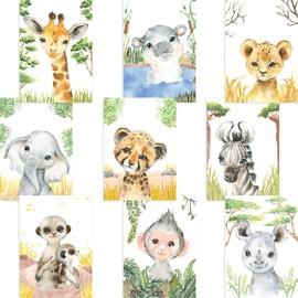 CreativeRobin Animals of Africa Poster for Children's Room Cute Baby Room Decoration