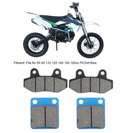 Motorcycle Brake Pad Front and Rear Brake Pad Fits 50 90 110 125 140 150 Pit Dirt Bike