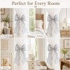2 Pack Bow Curtain Tiebacks, French Style Silky Ribbon Curtain