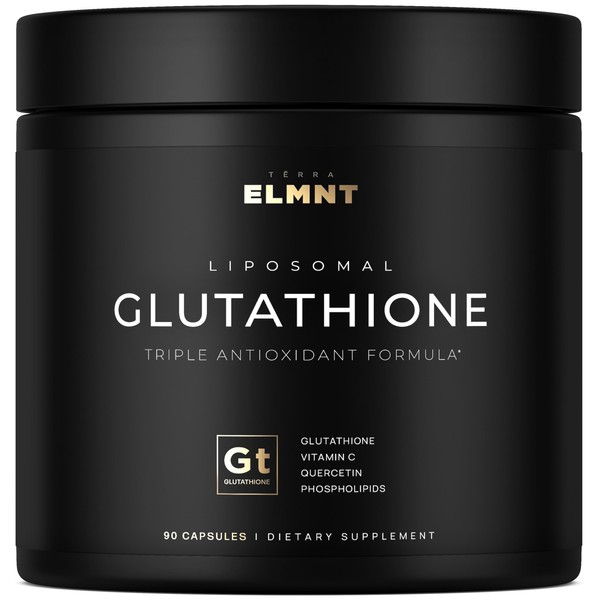 ELMNT 2150mg Super Liposomal Glutathione Supplement w. Vitamin C, Quercetin