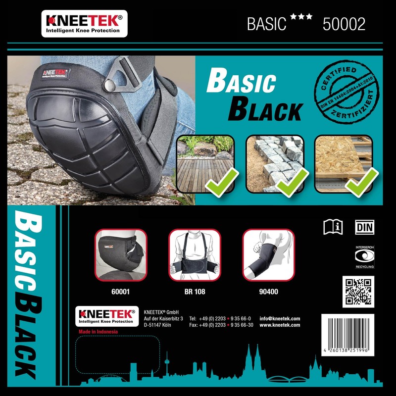 Kneetek Knee Pads Black, Red