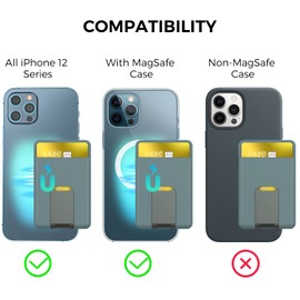 BIAJIYA Card Holder for Back of Phone for Stand MagSafe Magnetic Silicone Wallet Compatible with iPhone17/16/15/14/13/12/12 Pro/ 12 Mini/ 12 Pro Max (Purple)