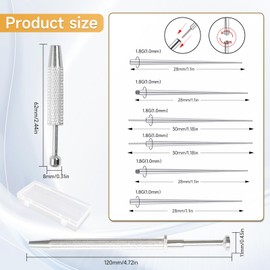 8PCS Piercing Tool Kit, Professional Piercing Kit with piercing ball grabber & Opener Set– Stainless Steel Jewelry Changing Assistant Tool for Threadless Insertion, Ear/Nose/Navel/Lip Piercings, 18G