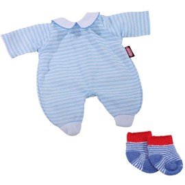 Götz 3403085 Pfiffikus Baby Suit - Doll's Clothing Size S - 3-Piece Clothing and Accessory Set for Baby Dolls from 30-33 cm