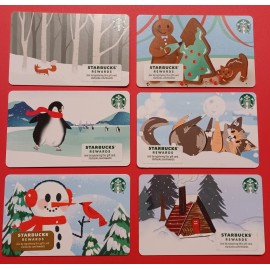 STARBUCKS CARDS 2020 " 6 CHRISTMAS SERIES CARDS " BRAND NEW  🎅 GREAT PRICE