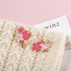 KaminoKa Cherry Blossom and Folding Cranes, Pin Badge, Illustration Style,