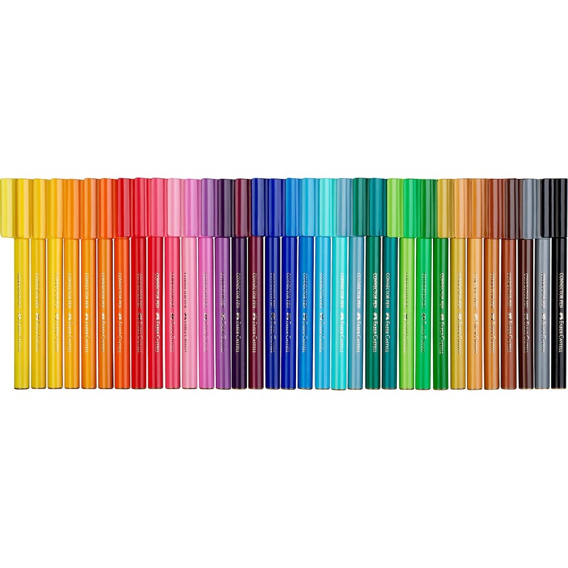 Faber-Castell 155534 - Filzstifte Connector Ballerina Etui mit 33 Stiften