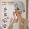 FwQoFvk Hair Drying Caps with Elastic Strap, Soft Absorbent Head