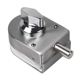 SPOTACT Stainless Steel Glass Door Lock Floor Latch Lock Bolt Ground Lock for Bathroom Toilet Shop Glass Doors