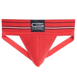 GOLBERG G Athletic Supporter - Naturally Contoured Waistband - (Cardinal Red, Medium / 32-38 Waist)