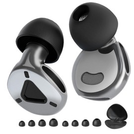 Kinyoda Ear Plugs for Sleeping Noise Cancelling 2 Sets Ultralight Reusable Sleep Earplugs with 8 Ear Tips Silicone Hearing Protection for Concert and Travel Focus Soft Earplugs for Sleep(Dark Gold)