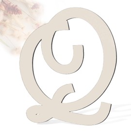 AOCEAN 14 Inch White Wood Letters Unfinished Art Wooden Letters for Wall Decorative Letter Slices Sign Board Decoration for Craft Home Party Projects (Q)