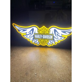 Kronos Works Harley Davidson 3D Printed Light Up LED Lamp Light 12x6x3 inch