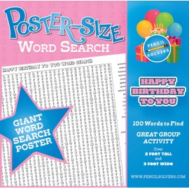 Poster-Size Word Search - Happy Birthday to You - 100 Words to Find On This Giant Word Search Puzzle