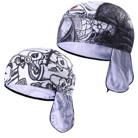 HEROBIKER Sweat Wicking Skull Cap Beanie Bandana Helmet Liner Outdoor Running Adjustable Breathable Quick Dry