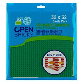 OPEN BRICKS OB-P32GR1 Building Plate, Green