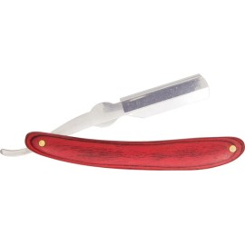 Vincent Double Edge Straight Razor Wooden Handle Light Weight Barber Stylist Red Wood