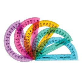 EAI Education 6" ShatterProof Protractor: Assorted Colors - Set of 10