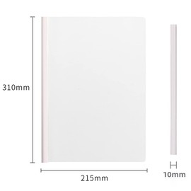 Wabeko Clear File Storage Holder with Rail, Set of 10, 0.4 inch (1.0 cm) Wide, Slide Bar, A4 Folder, Rail, Slide, Mixed Color, Business, Meetings, Office, Seminars, Document Organizing, Storage, Morandy Color, Random Color