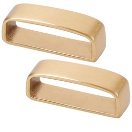 BENECREAT 2Pcs Belt Loop Keeper, Brass Belt Loop replacement (38-40mm) Men's Belt Buckle Accessories for Belt Fixing, Brass, 0.5x1.7x0.7inch