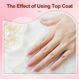 JODSONE French Tip Press On Nails - 15 Sizes Pink Almond French Tips,Soft Gel Nail Tips False Nails Extensions Nail Art DIY(150Pcs)