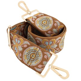 GINJKGO Purse Straps Replacement Crossbody - Bag Straps for Purses Changeable, Wide Crossbody Shoulder Strap for Purses Embroidery