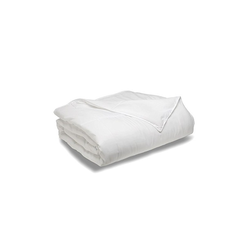 Natural Comfort White Down Alternative Comforter with Embossed Microfiber Shell,