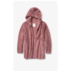 Victoria's Secret NEW Victoria Secret PINK SHERPA Cardigan M L Cocoa Powder hoodie jacket Large