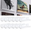 Restynic 12-Pack 4-Inch Clear Vinyl Record Shelf, Space-Saving & Easy