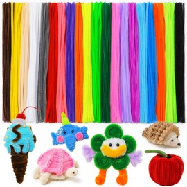 Tiehuoxia Tiehuoxia 200 PCS Pipe Cleaners, 20 Colors Pipe Cleaners for Crafts, Pipe Cleaners Craft, Multi-Color Chenille Stems, Craft Supplies for Arts, Crafts, DIY and Decorations (Multi-Colored)