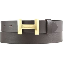 BELTINGER Hanna Women's Belt Made of Full Cowhide Leather, 3 cm, Slim Leather Belt for Women, 30 mm, Shiny Gold, Brown, Gold