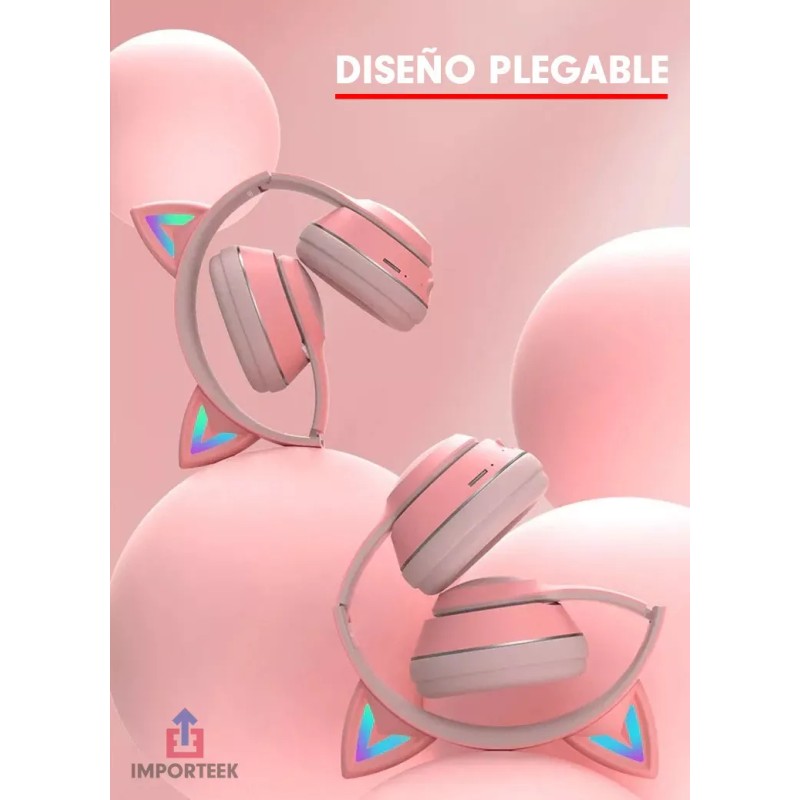 Importeek Audifonos Inalambricos Bluetooth Led Manos Libres Diadema Hd