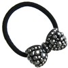 VINGTAINE H-442-bk-hgom Bijou Plump Ribbon Hair Rubber Hair Accessory