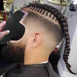 SOIDHSID Multi-use Hairline Fill-in Board for Haircut Styling and Barbering (Black)