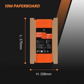 Abma Cord Paracord 620 lbs 4 mm 10 m 100% Nylon Rope Type 3 Cord with 9 Core for Crafts, Camping, Survival, Outdoor - Max. 280 kg - Orange