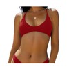 ZAFUL - Parte superior de bikini con lazo para mujer,