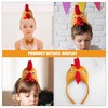 2 Chick Hair Bands 3D Masquerade Chicken Hair Hoop Party