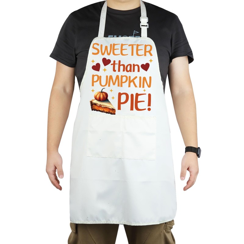 CENWA Pumpkin Pie Apron Baker Gift Sweeter Than Pumpkin Pie
