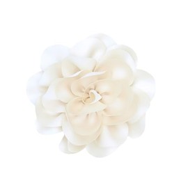 Extra Large Satin Rose Flower Brooch Pin Dainty Satin Fabric Brooches Big Camellia Brooch Lapel Pins Oversized Brooch Pin Wedding Prom Banquet Dress Suit Clothes Accessories Jewelry for Women (Off White)