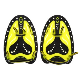 Swimming Paddles for Training, Adults Kids Swimming Hand Paddles 1 Pair Hand Training Swimming Diving Hand Fins Paddles Webbed Training Fin Scuba Equipment for Swimming Diving Snorkeling Surfing (L-Yellow)